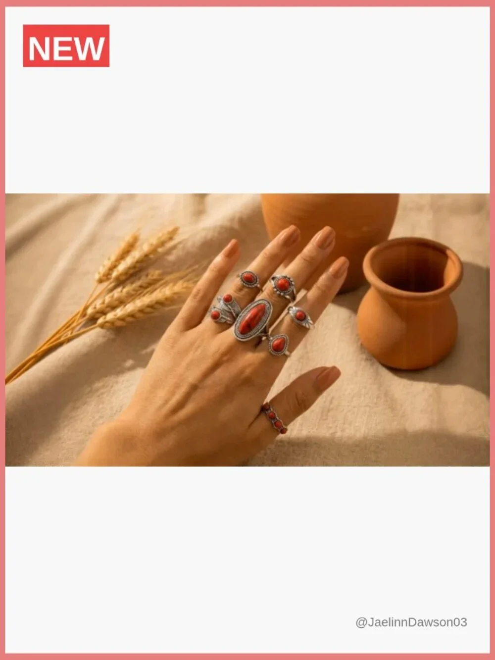 8-Piece Boho Stacking Ring Set - Statement Midi Knuckle Bands
